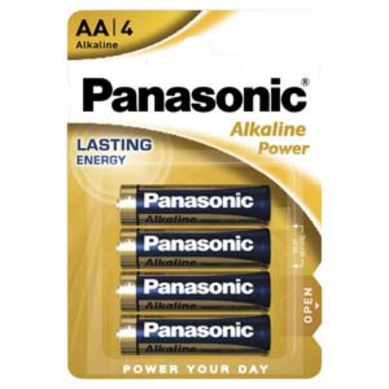 Picture of Panasonic AA Alkaline Power Batteries 4pk x12